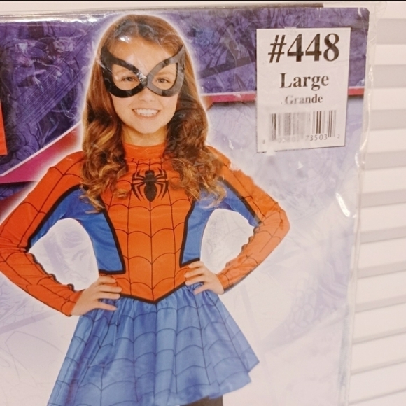 NWT Marvel Girls Red Blue Spider-Girl Halloween Costume Child Girls Large Hero - Picture 3 of 6